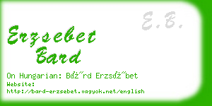 erzsebet bard business card